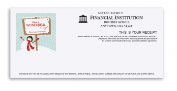 Image of item: Have a Wonderful Day Snow Man Teller Receipts